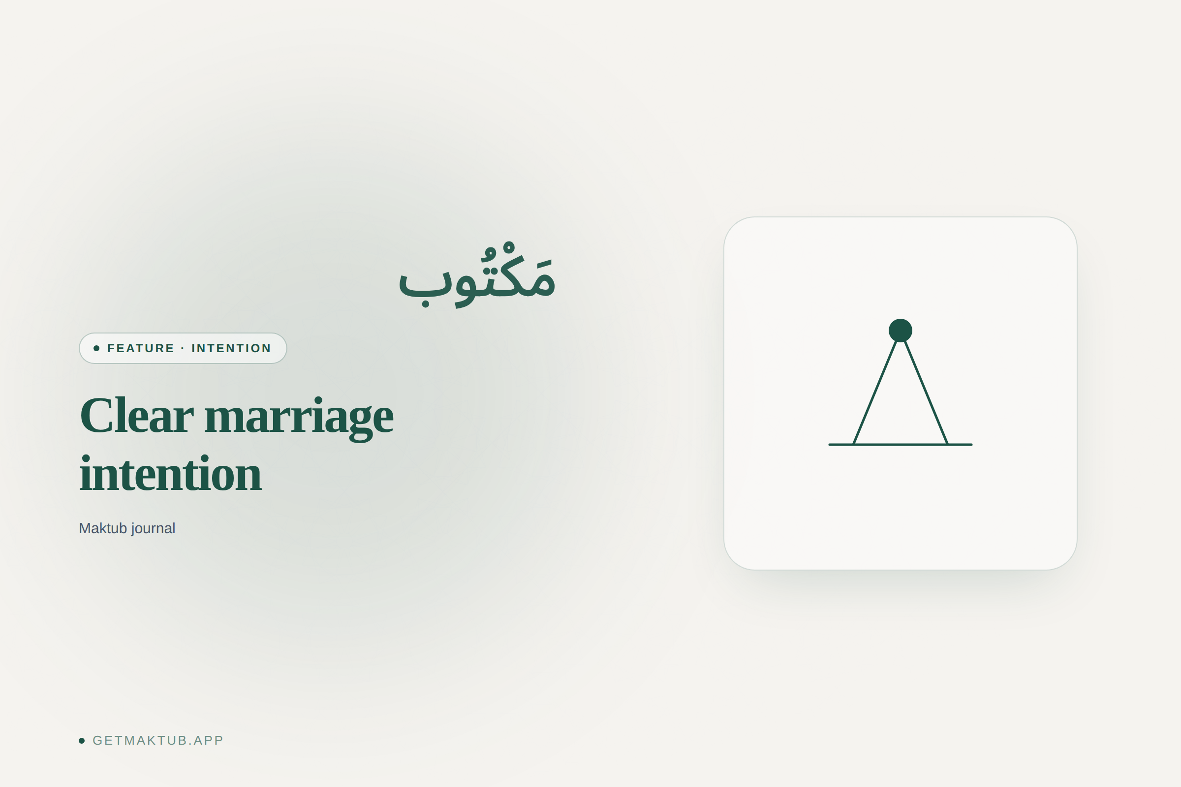 Clear marriage intention