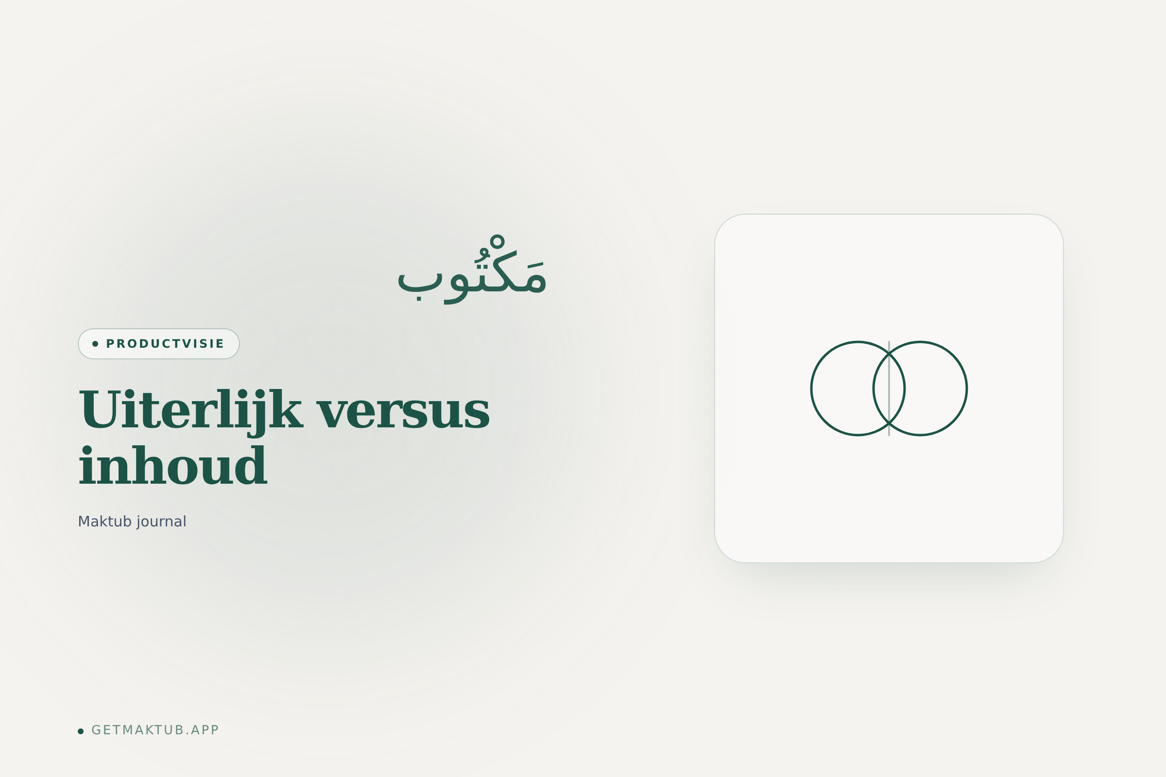 Maktub journal-omslag — uiterlijk versus inhoud bij huwelijksintroducties