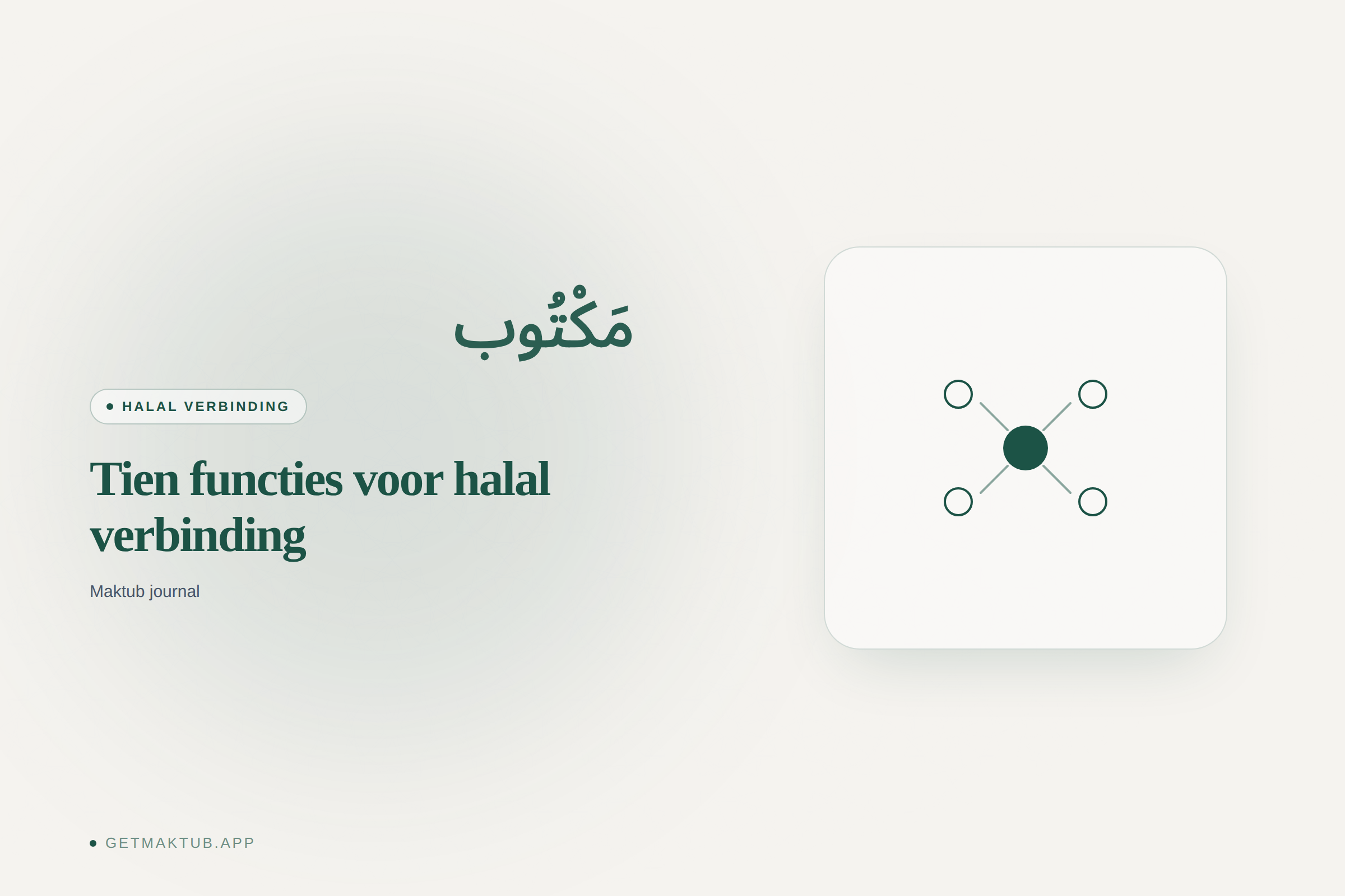 Maktub — tien functies voor halal moslimhuwelijk